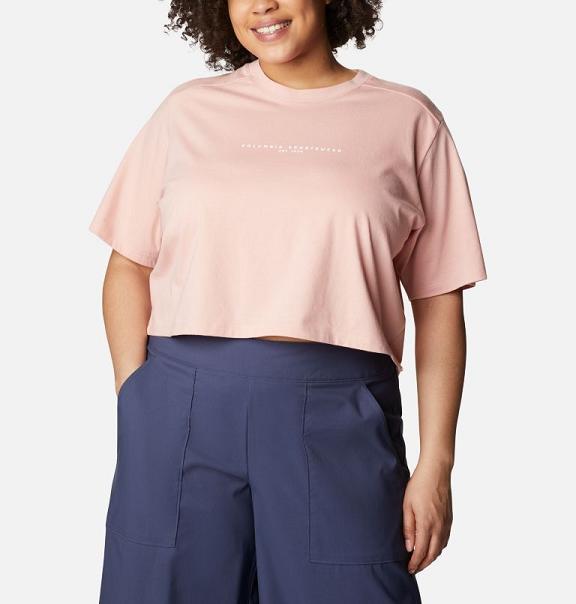 Columbia Sun Trek T-Shirt Pink For Women's NZ74396 New Zealand
